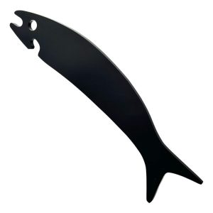 Acrylic Fish Shaped Oven Push Pull Rack Baking Push Pull Tool (Black)