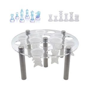 Round Chess Mold Stand Without Silicone Mold (Transparent)