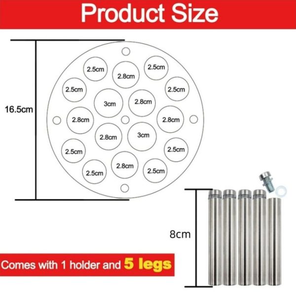 Round Chess Mold Stand Without Silicone Mold (Transparent) - Image 3
