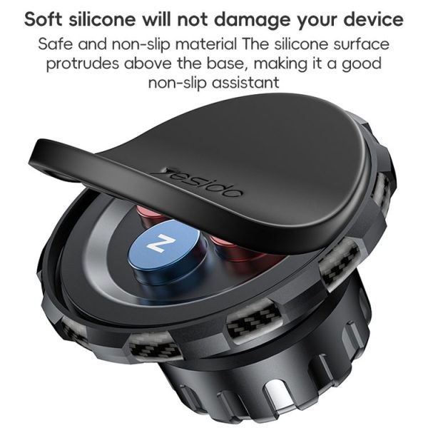 Yesido C212 Car Floating Screen Clip-on Magnetic Phone Holder (Black) - Image 7