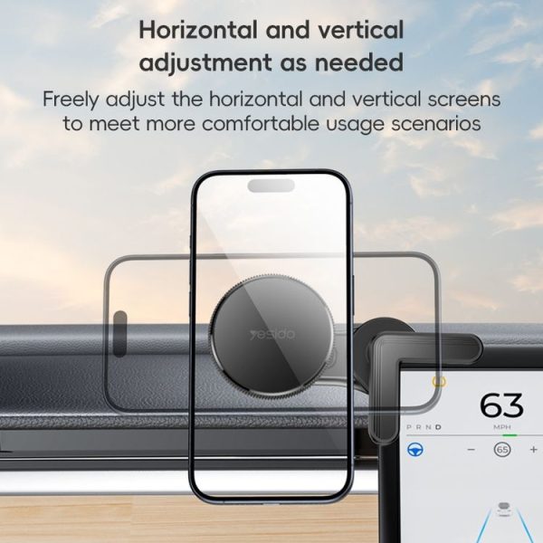 Yesido C213 Car Floating Screen Clip-on MagSafe Magnetic Phone Holder (Black) - Image 10