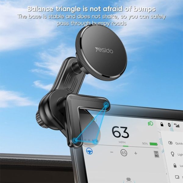 Yesido C213 Car Floating Screen Clip-on MagSafe Magnetic Phone Holder (Black) - Image 8