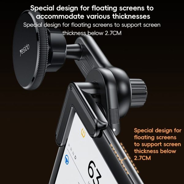 Yesido C213 Car Floating Screen Clip-on MagSafe Magnetic Phone Holder (Black) - Image 9