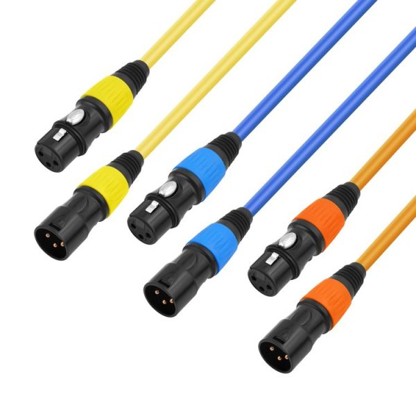 JC1015 XLR 3pin Male to Female Audio Cable, Length: 1m (Orange) - Image 2