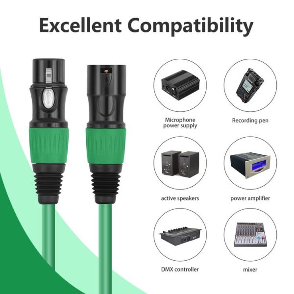 JC1015 XLR 3pin Male to Female Audio Cable, Length: 1m (Orange) - Image 6