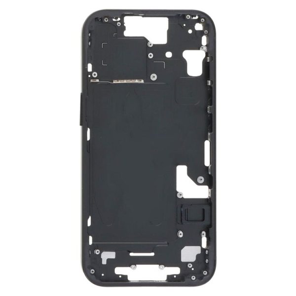 IPhone 15 Middle Frame Bezel Plate with Side Keys + Card Tray, Version: CE EU Version (Black) - Image 2