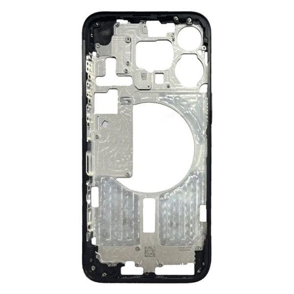 IPhone 15 Pro Max Middle Frame Bezel Plate with Side Keys + Card Tray, Version: China Version (Black) - Image 2