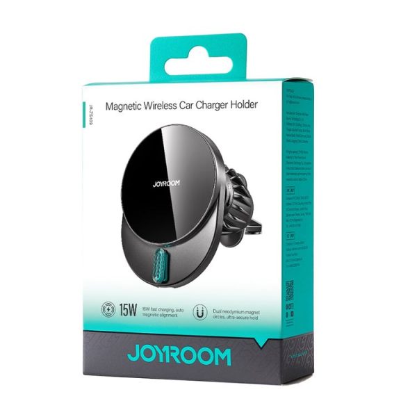 JOYROOM JR-ZS409 Magnetic Car Air Vent Phone Wireless Charging Mount (Black) - Image 7