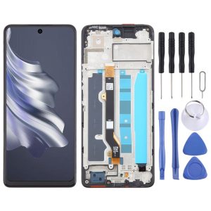 Tecno Spark 20 Pro 4G KJ6 OEM LCD Screen Digitizer Full Assembly With Frame