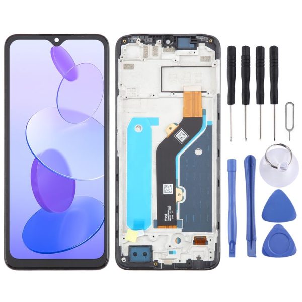 Infinix Smart 6 Plus LCD Screen Digitizer Full Assembly With Frame