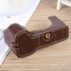 Sony ILCE-7CM2 / Alpha 7C II Glossy PU Leather Camera Half Case Base (Coffee) - Image 4