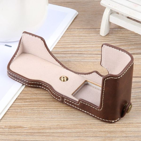 Nikon ZFC Glossy PU Leather Camera Half Case Base (Coffee) - Image 3