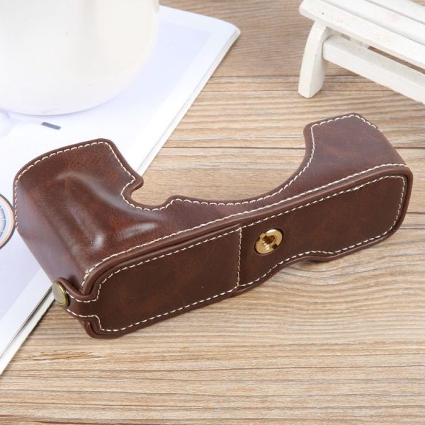 Nikon ZFC Glossy PU Leather Camera Half Case Base (Coffee) - Image 4