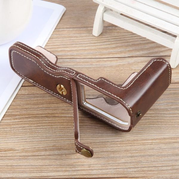 Nikon ZFC Glossy PU Leather Camera Half Case Base (Coffee) - Image 5