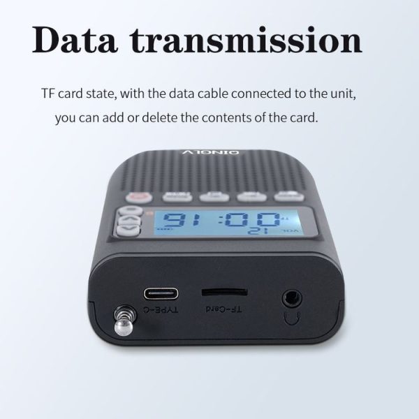 QINGLV QL-518 Portable Bluetooth Transmitter Radio Support FM / AM / MP3 (Black) - Image 8