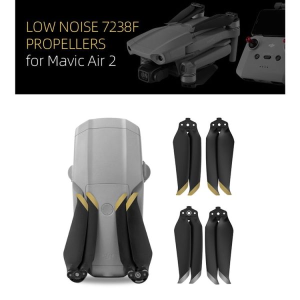 2 Pairs Sunnylife 7238F-2 For DJI Mavic Air 2 / Air 2S Low Noise Quick-release Propellers (Silver) - Image 7