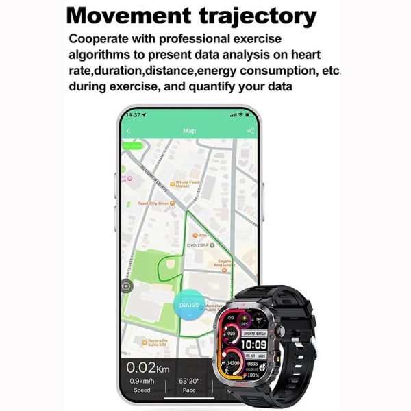 G45 2.01 inch Screen Silicone Strap 10m Waterproof Smart Watch, Support Flashlight / Bluetooth Call / HRV (Black) - Image 11