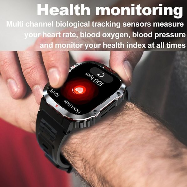 G45 2.01 inch Screen Silicone Strap 10m Waterproof Smart Watch, Support Flashlight / Bluetooth Call / HRV (Black) - Image 13