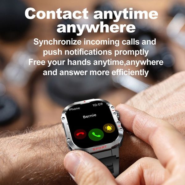 G45 2.01 inch Screen Silicone Strap 10m Waterproof Smart Watch, Support Flashlight / Bluetooth Call / HRV (Black) - Image 14