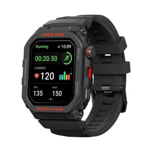 Zeblaze Ares GPS Rugged GPS Smart Watch, Support Heart Rate / Pulse Ox Blood Oxygen (Lava Black)