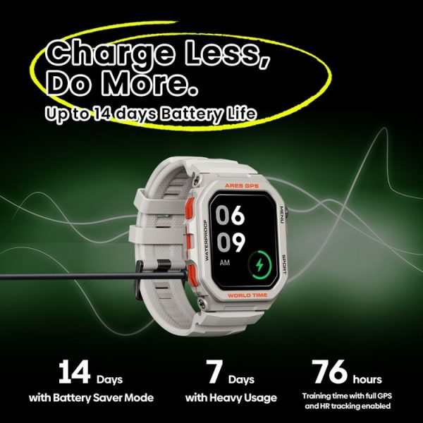 Zeblaze Ares GPS Rugged GPS Smart Watch, Support Heart Rate / Pulse Ox Blood Oxygen (Lava Black) - Image 11