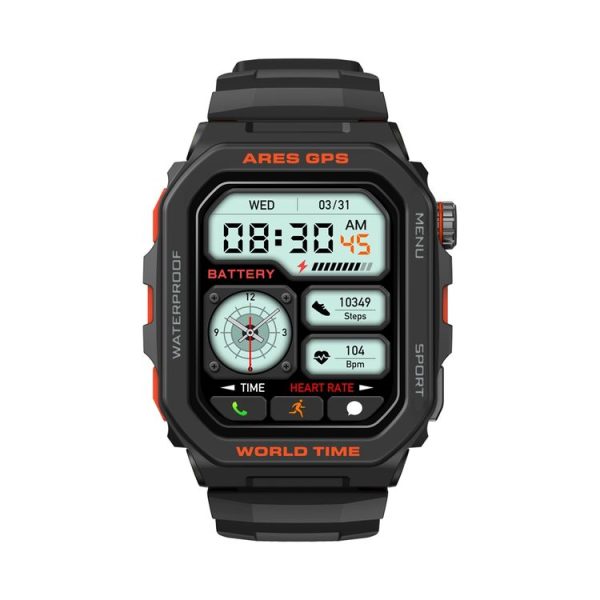 Zeblaze Ares GPS Rugged GPS Smart Watch, Support Heart Rate / Pulse Ox Blood Oxygen (Lava Black) - Image 4