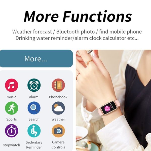 CY22 1.47 inch Steel Strap IP67 Waterproof Smart Watch, Support Heart Rate / Blood Pressure (Gold) - Image 10