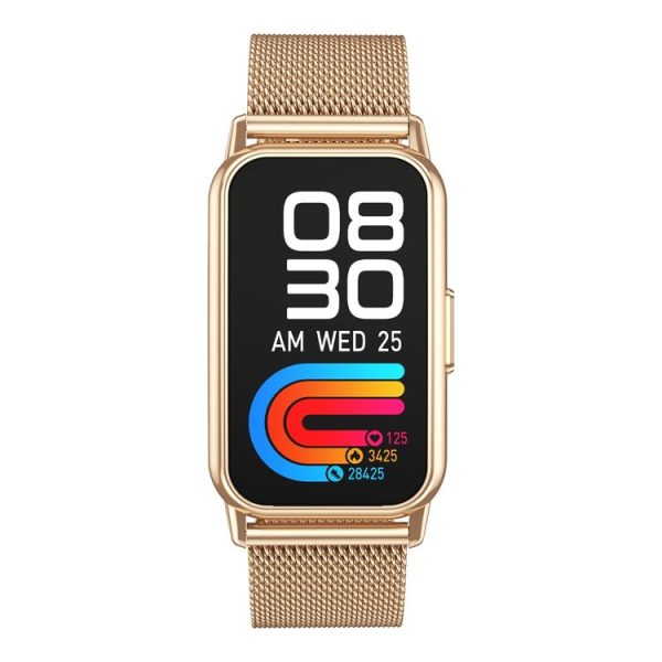 CY22 1.47 inch Steel Strap IP67 Waterproof Smart Watch, Support Heart Rate / Blood Pressure (Gold) - Image 2