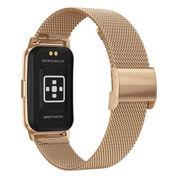 CY22 1.47 inch Steel Strap IP67 Waterproof Smart Watch, Support Heart Rate / Blood Pressure (Gold) - Image 3
