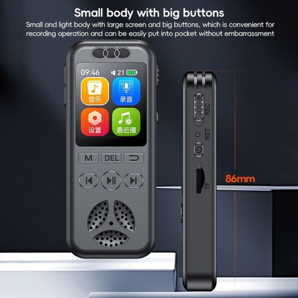 S7 HD Color Screen Smart Noise Reduction Voice Recorder (Black) - Image 11