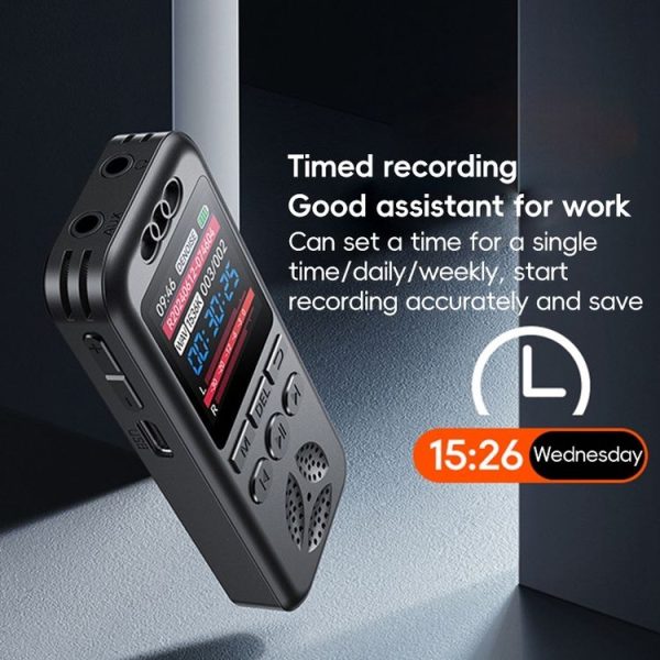 S7 HD Color Screen Smart Noise Reduction Voice Recorder (Black) - Image 6