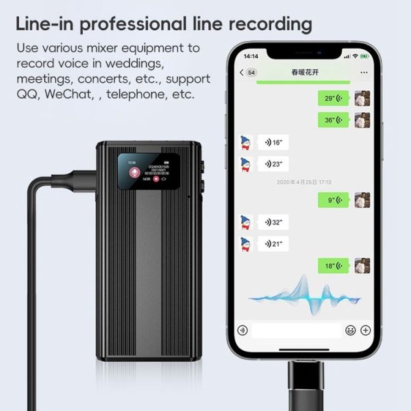 ZD42B Magnetic Sound Control Smart Noise Reduction Voice Recorder, Memory: 16GB (Black) - Image 10