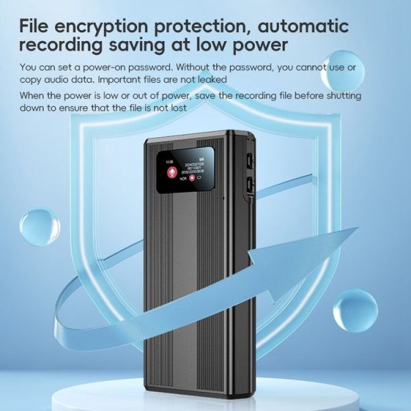 ZD42B Magnetic Sound Control Smart Noise Reduction Voice Recorder, Memory: 16GB (Black) - Image 11