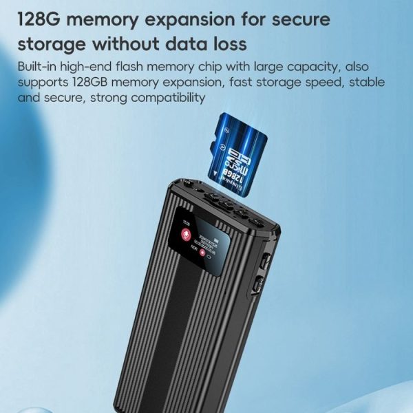 ZD42B Magnetic Sound Control Smart Noise Reduction Voice Recorder, Memory: 16GB (Black) - Image 13