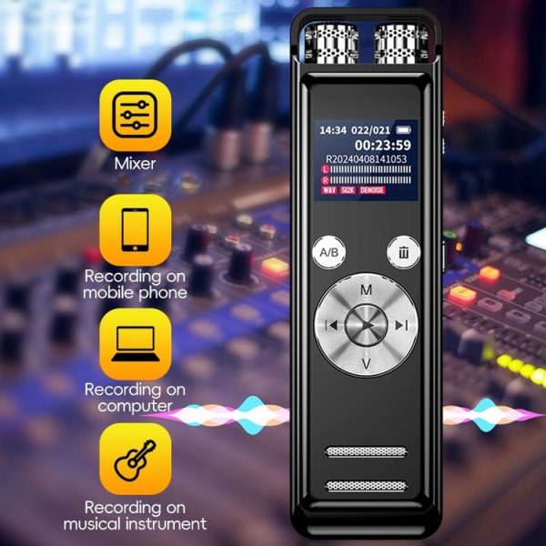 ZD43B Omnidirectional Dual Mic Smart Noise Reduction Voice Recorder, Memory: 32GB (Black) - Image 12