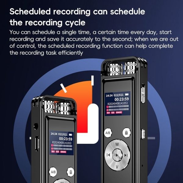 ZD43B Omnidirectional Dual Mic Smart Noise Reduction Voice Recorder, Memory: 32GB (Black) - Image 14