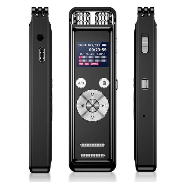 ZD43B Omnidirectional Dual Mic Smart Noise Reduction Voice Recorder, Memory: 32GB (Black) - Image 3