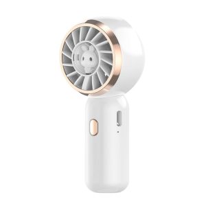 Mini Turbine Handheld Cute Rabbit Electric Fan (White)