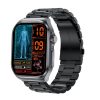 ET585 2.04 inch Steel Strap IP68 Waterproof Smart Watch, Support ECG / Blood Composition Measurement (Black)