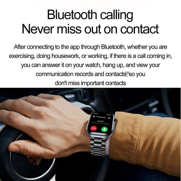 ET585 2.04 inch Silicone Strap IP68 Waterproof Smart Watch, Support ECG / Blood Composition Measurement (Black) - Image 18