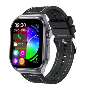 ET585 2.04 inch Nylon Strap IP68 Waterproof Smart Watch, Support ECG / Blood Composition Measurement (Black)