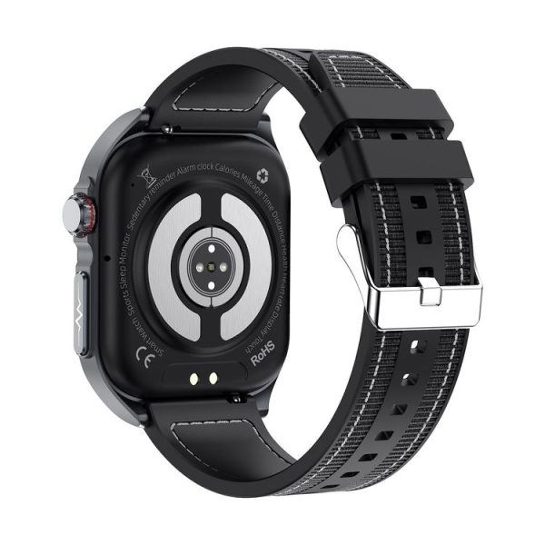 ET585 2.04 inch Nylon Strap IP68 Waterproof Smart Watch, Support ECG / Blood Composition Measurement (Black) - Image 3
