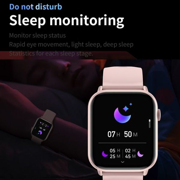 HD15 1.75 inch Silicone Strap IP68 Waterproof Smart Watch, Support Sedentary Reminder / Sleep Monitoring (Pink) - Image 12