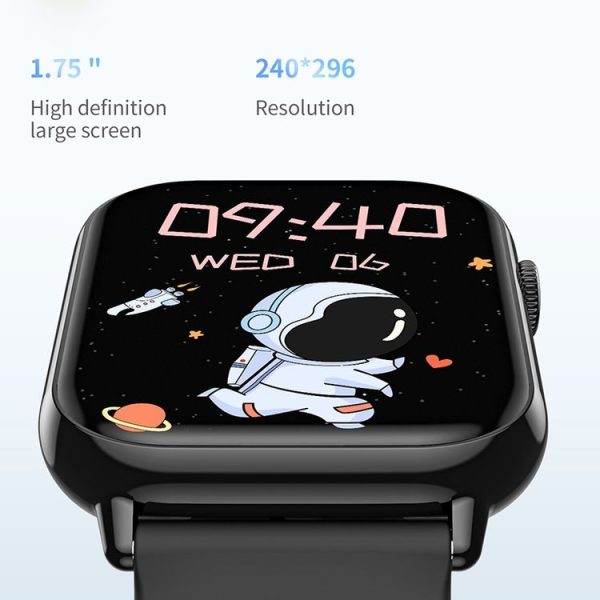 HD15 1.75 inch Silicone Strap IP68 Waterproof Smart Watch, Support Sedentary Reminder / Sleep Monitoring (Pink) - Image 4