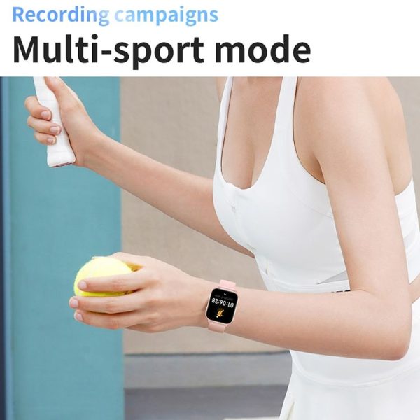 HD15 1.75 inch Silicone Strap IP68 Waterproof Smart Watch, Support Sedentary Reminder / Sleep Monitoring (Pink) - Image 8
