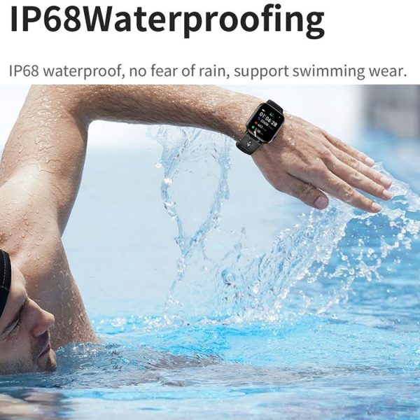 HD15 1.75 inch Silicone Strap IP68 Waterproof Smart Watch, Support Sedentary Reminder / Sleep Monitoring (Pink) - Image 9