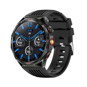 HT28 1.85 inch Silicone Strap IP68 Waterproof Smart Watch, Support Sleep Monitoring (Black)