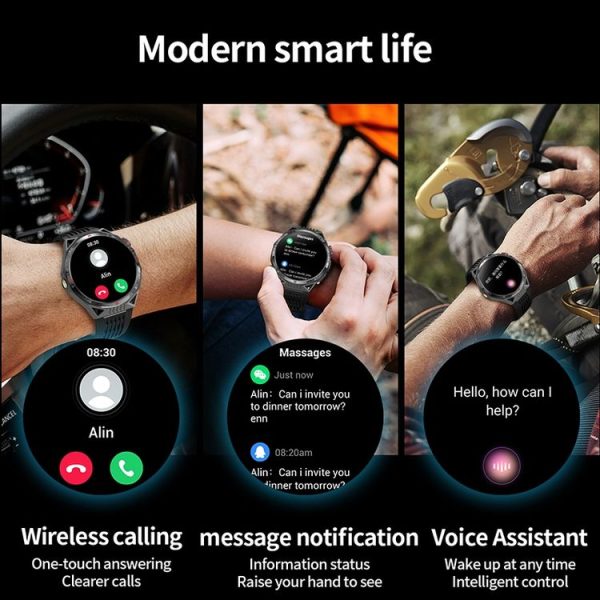 HT28 1.85 inch Silicone Strap IP68 Waterproof Smart Watch, Support Sleep Monitoring (Black) - Image 10