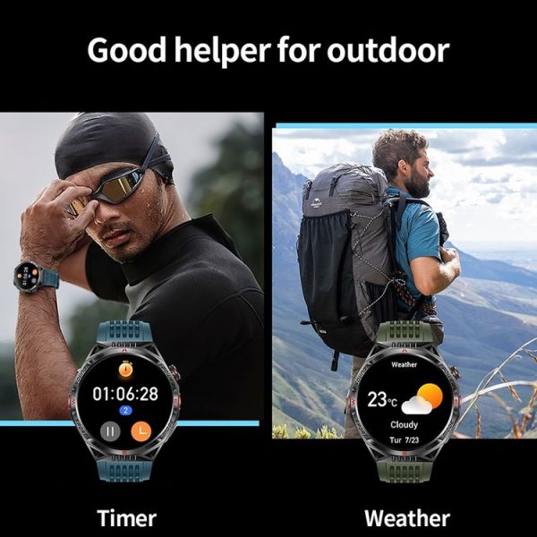 HT28 1.85 inch Silicone Strap IP68 Waterproof Smart Watch, Support Sleep Monitoring (Black) - Image 11