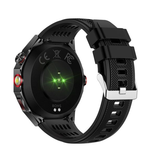 HT28 1.85 inch Silicone Strap IP68 Waterproof Smart Watch, Support Sleep Monitoring (Black) - Image 3